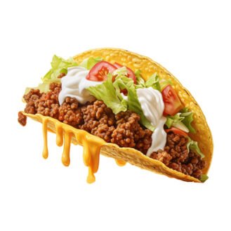 Mexican Food Tacos With Meat Vegetables
