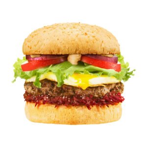 Huge And Tasty Cheeseburger With Tomato